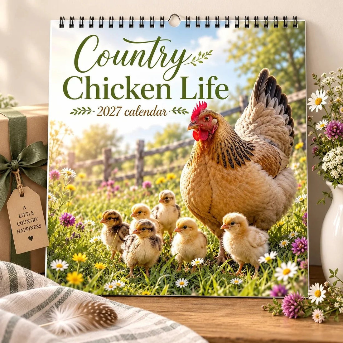 2027 Country Chicken Life Wall Calendar