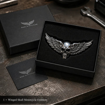 Winged Skull Motorcycle Fairing Emblem