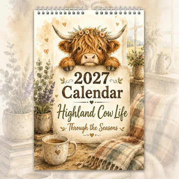 2027 Highland Cow Life Calendar