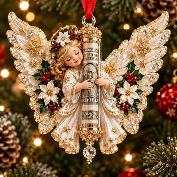 Christmas Angel Cash Holder Ornament
