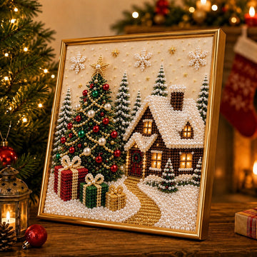 3D Pearl Christmas Wall Art Kit