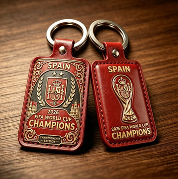 Spain Champions 2026 Leather Keychain