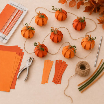 DIY Paper Pumpkin Garland Craft Kit