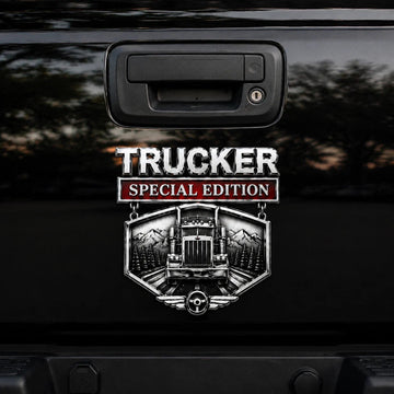 TRUCKER Special Edition Freedom Pride Metal Car Emblem Badge