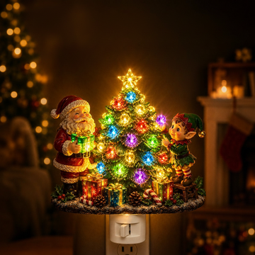 Jeweled Christmas Tree Plug-In Night Light