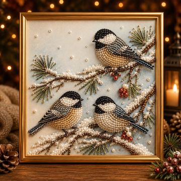 Create Your Own Winter Wonderland Pearl Art DIY Kit