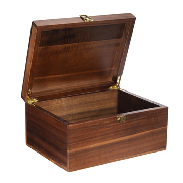Large Acacia Wooden Keepsake Box – 12.5" Decorative Storage Box