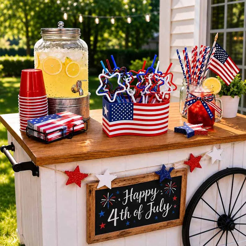 Patriotic Cutlery Straw Holder