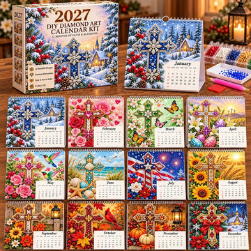 2027 Faith & Blessings DIY Diamond Art Calendar Kit