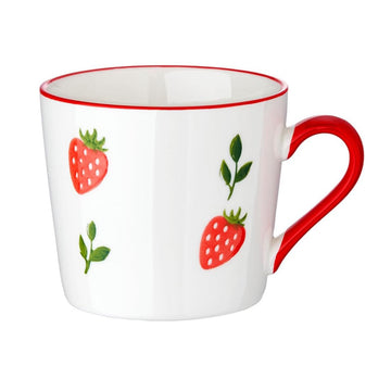 Strawberry Ceramic Mug – 13 oz Cute Coffee & Tea Cup